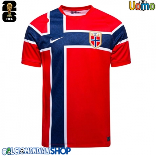 Maglie da calcio Norvegia Prima Maglia Mondiali 2026  Manica Corta